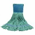 Abco Medium Green Blended Looped Mop Wide Band, 12PK CLM-303MWG